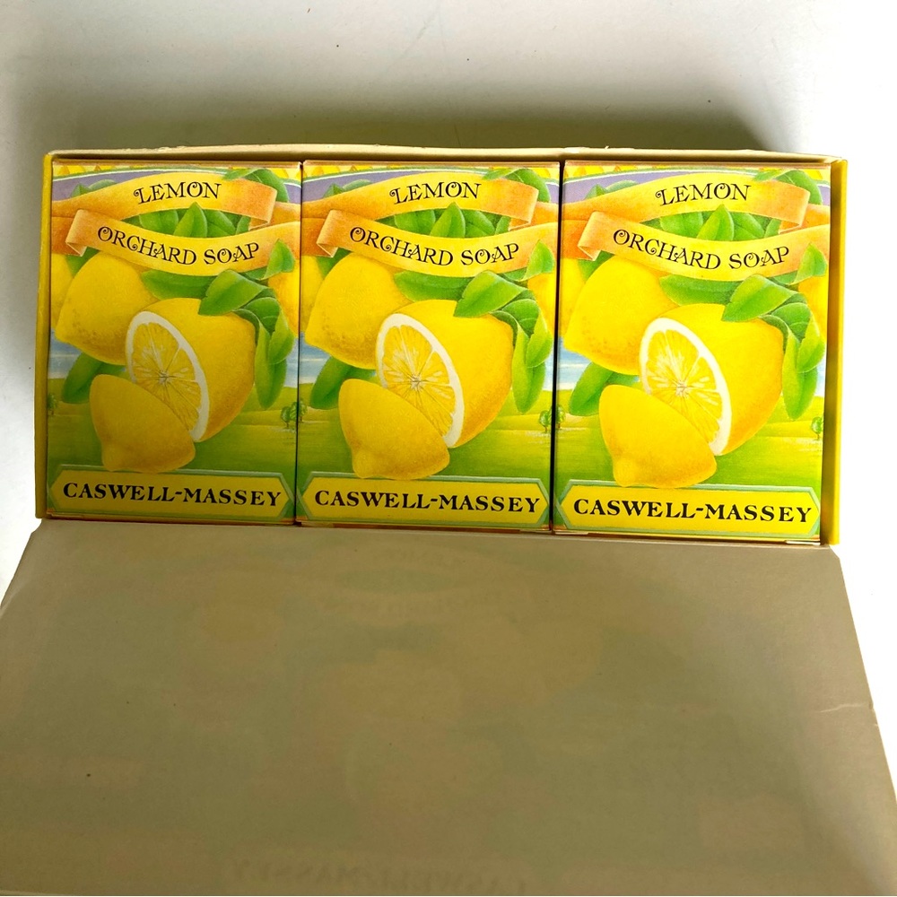 Caswell Massey Orchard Lemon Soaps 3 cakes 3.25oz each